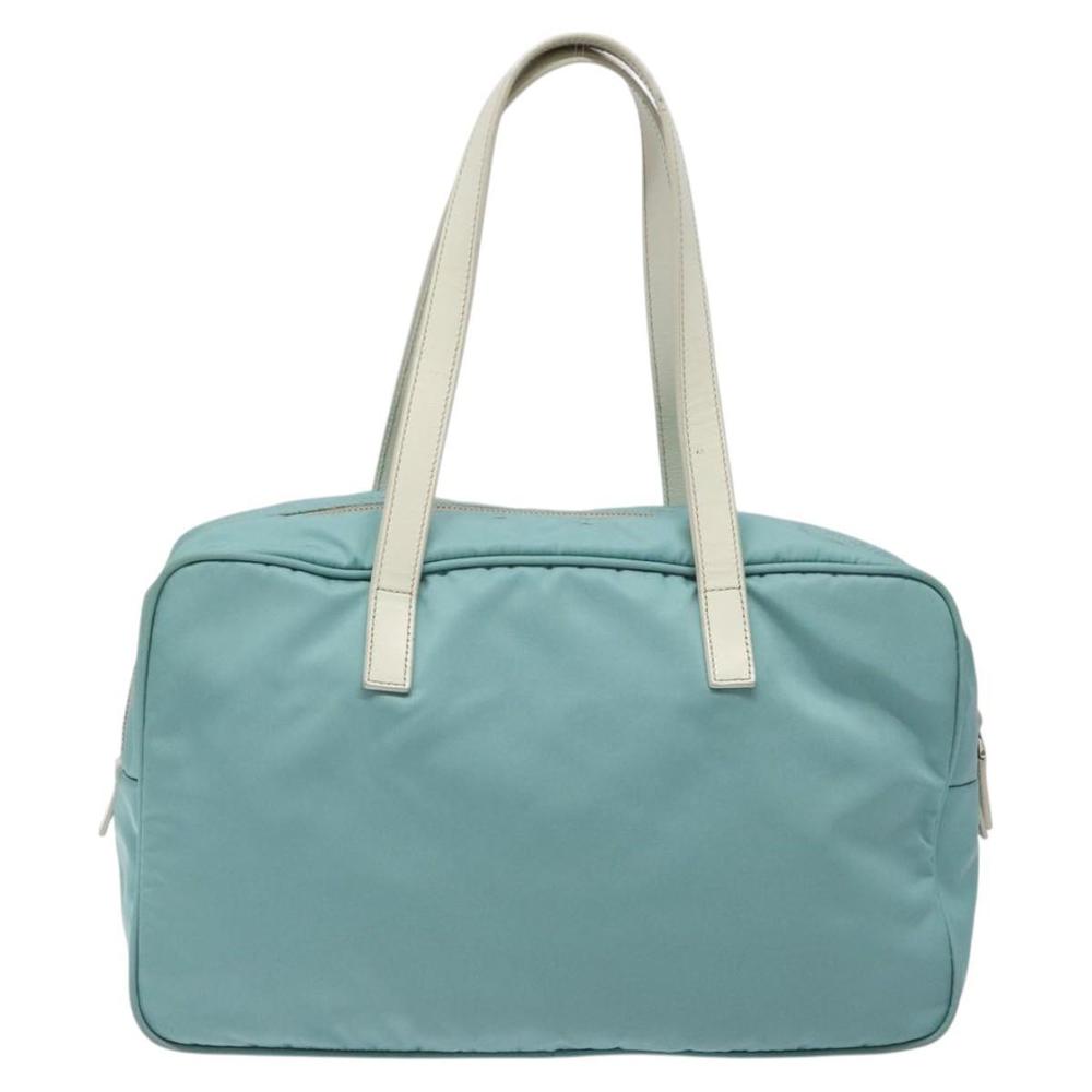 PRADA Hand Bag Nylon Blue Silver Auth 121844 - Picture 2 of 16